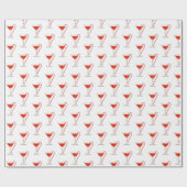 Cadeau Cocktail de Noël rouge Papier d'enveloppement de N (Plat)