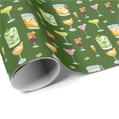 Cadeau Cocktails Papier Motif (Coin rond)