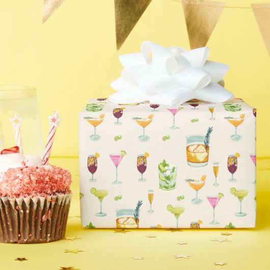 Cadeau Cocktails Papier Motif (Fête d'anniversaire)