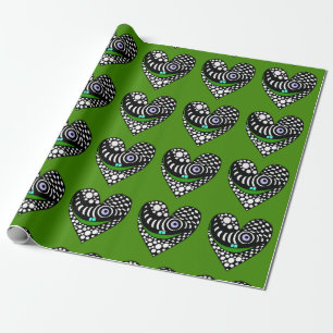Cadeau Coeurs Abstraits sur papier d'emballage amour vale