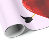 Cadeau Coeurs avec Flèches Chrome Papier à enveloppement  (Coin rond)