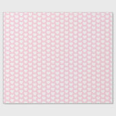 Cadeau Coeurs, blanc sur papier d'enveloppement rose clai (Plat)