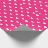 Cadeau Coeurs blancs roses Papier d'enveloppement de la S (Coin)