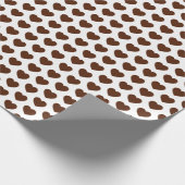 Cadeau Coeurs, Brown sur papier d'enveloppement blanc (Coin)