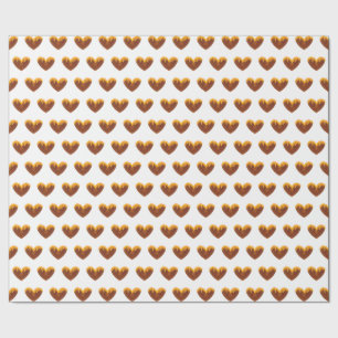 Cadeau Cœurs de miel jaune Papier d'emballage doux amour