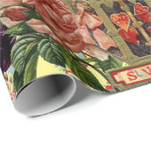 CADEAU COEURS ET FLEURS PAPIER EN ÉPAISSAGE (Coin rond)