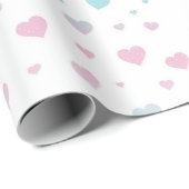 Cadeau Coeurs rayonnants Papier d'enveloppement de la Sai (Coin rond)