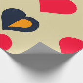 Cadeau Coeurs rétro Valentines Enveloppement Papier (Coin)