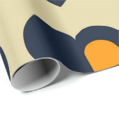 Cadeau Coeurs rétro Valentines Enveloppement Papier (Coin rond)