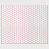 Cadeau Coeurs, rose clair sur papier d'enveloppement blan (Plat)