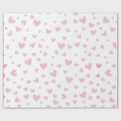 Cadeau Coeurs roses enveloppant du papier (Plat)