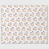 Cadeau Coeurs Valentine Matte Wrapping Papier (Plat)