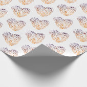 Cadeau Coeurs Valentine Matte Wrapping Papier (Coin)