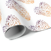 Cadeau Coeurs Valentine Matte Wrapping Papier (Coin rond)