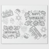 Cadeau Color Me - Papier d'enrobage Hanoukka (Plat)