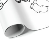 Cadeau Color Me - Papier d'enveloppement de Noël (Coin rond)