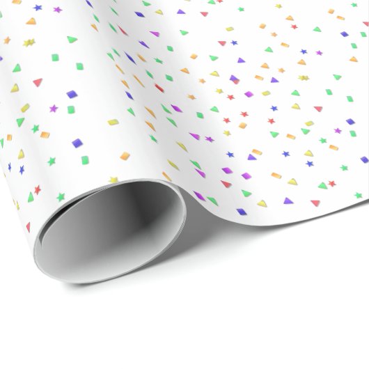 Cadeau Coloré Joyeux Anniversaire Confetti papier envelop (Coin rond)