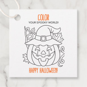 Cadeau Colorier les étiquettes cadeaux Halloween