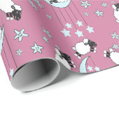 Cadeau Comptage du papier d'emballage pour mouton 3 (Coin rond)