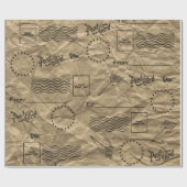 Cadeau Conception de papier d'emballage de brun de cru de (Plat)