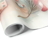 Cadeau Conception de papier d'emballage de Noël joyeux (Coin rond)