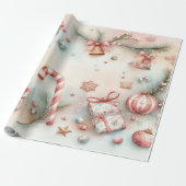 Cadeau Conception de papier d'emballage de Noël joyeux (Déroulé)