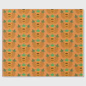 Cadeau Conception Joyeuse Ananas - Papier d'Emballage Bri (Plat)
