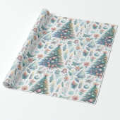 Cadeau Conception papier d'emballage Festive Noël (Déroulé)