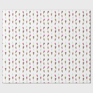 Cadeau Cones et rubans en crème glacée Papier d'enveloppe