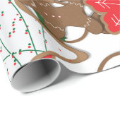Cadeau Cookies de Noël Papier d'emballage de vacances (Coin rond)