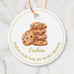 Cadeau Cookies faits maison Favoriser les étiquettes Bl