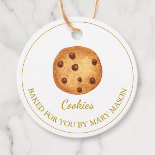 Cadeau Cookies faits maison Favoriser les étiquettes Bl