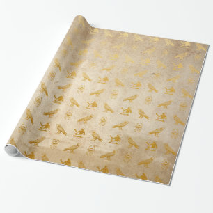Cadeau Copie de papier égyptienne d'or vintage