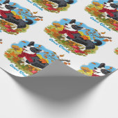 Cadeau Corgi dans l'automne, papier d'emballage (Coin)