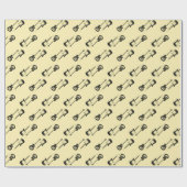 Cadeau corps de guitare enveloppant du papier (Plat)