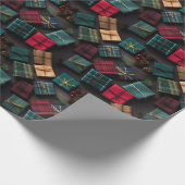 Cadeau Cosy Christmas Plaid : Design de papier numérique  (Coin)