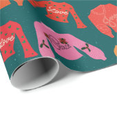 Cadeau Cosy pull papier d'emballage de Noël (Coin rond)