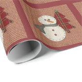 Cadeau Coudre papier d'enveloppement de Noël (Coin rond)