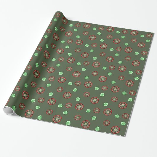 Cadeau Couleurs de papier d'emballage de Noël (Déroulé)