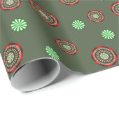 Cadeau Couleurs de papier d'emballage de Noël (Coin rond)
