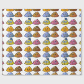 CADEAU COULEURS EN POOP PLANCHE FUNNY WRAPPER PAPIER (Plat)