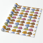CADEAU COULEURS EN POOP PLANCHE FUNNY WRAPPER PAPIER (Déroulé)