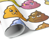 CADEAU COULEURS EN POOP PLANCHE FUNNY WRAPPER PAPIER (Coin rond)