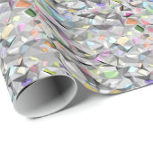 Cadeau Couleurs Papier d'emballage brillant (Coin rond)