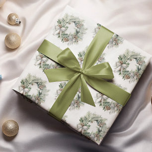 Cadeau Couleurs pastel de couronnes de Noël Papier cade