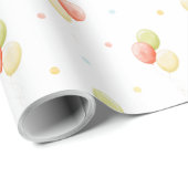 Cadeau Couleurs primaires Papier d'enveloppement des ball (Coin rond)