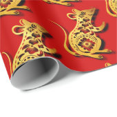 Cadeau Coupe de papier de rat chinois mignon Nouvel An WP (Coin rond)