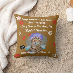 Cadeau Coussin de Chat Personnalisé pour les Amour