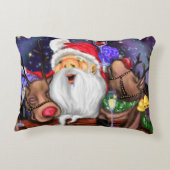 Cadeau Coussin de Noël Père Noël et Reindeers s'am (Dos)
