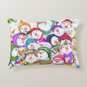 Cadeau Coussin de Noël Snowmans